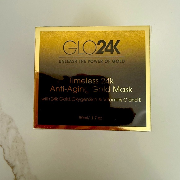 GLOW 24k gold‎ mask, antiaging, new with tags, with 24 k gold oxygen vitamin C E - Picture 1 of 5